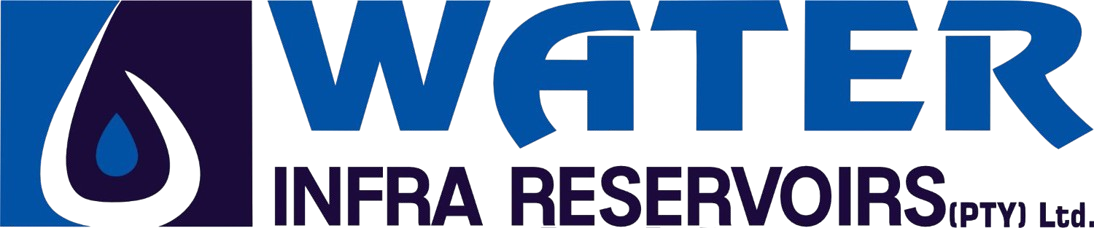 Transparent Waterinfra logo for water reservoir construction and storage branding